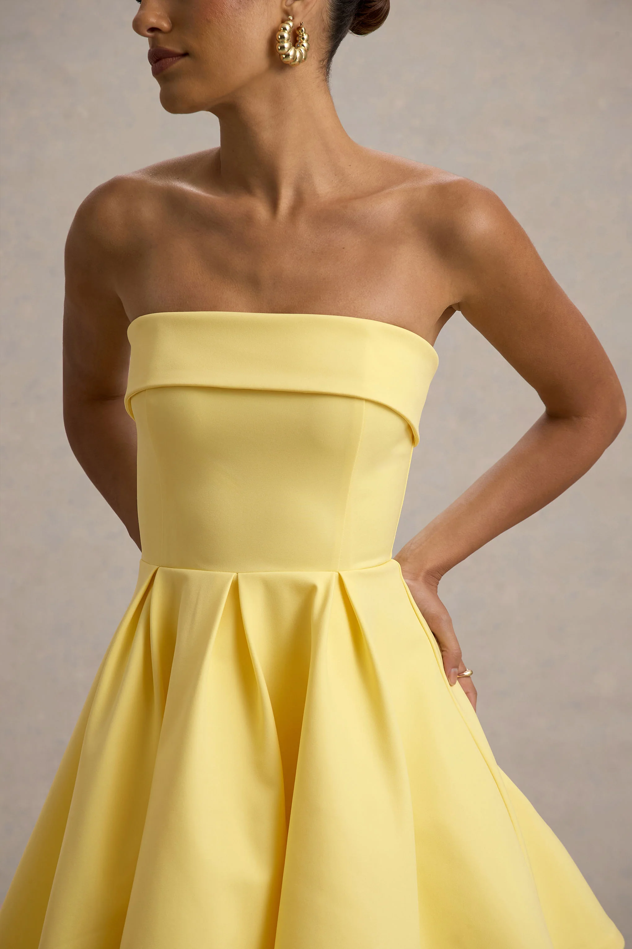Bruna | Mini-robe patineuse bandeau citron - Image 6