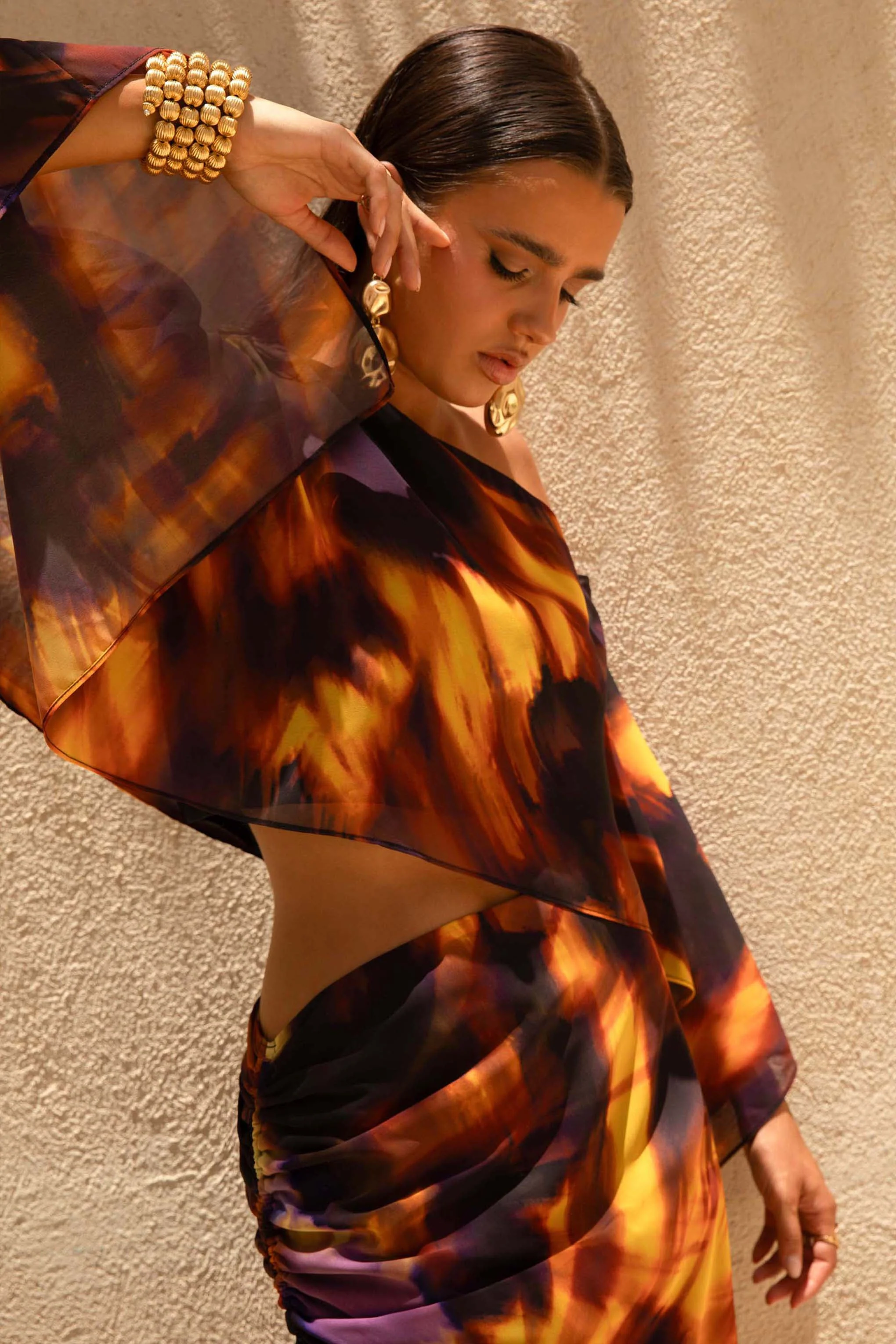 Elysia | Crop top asymétrique à imprimé fumée - Image 5