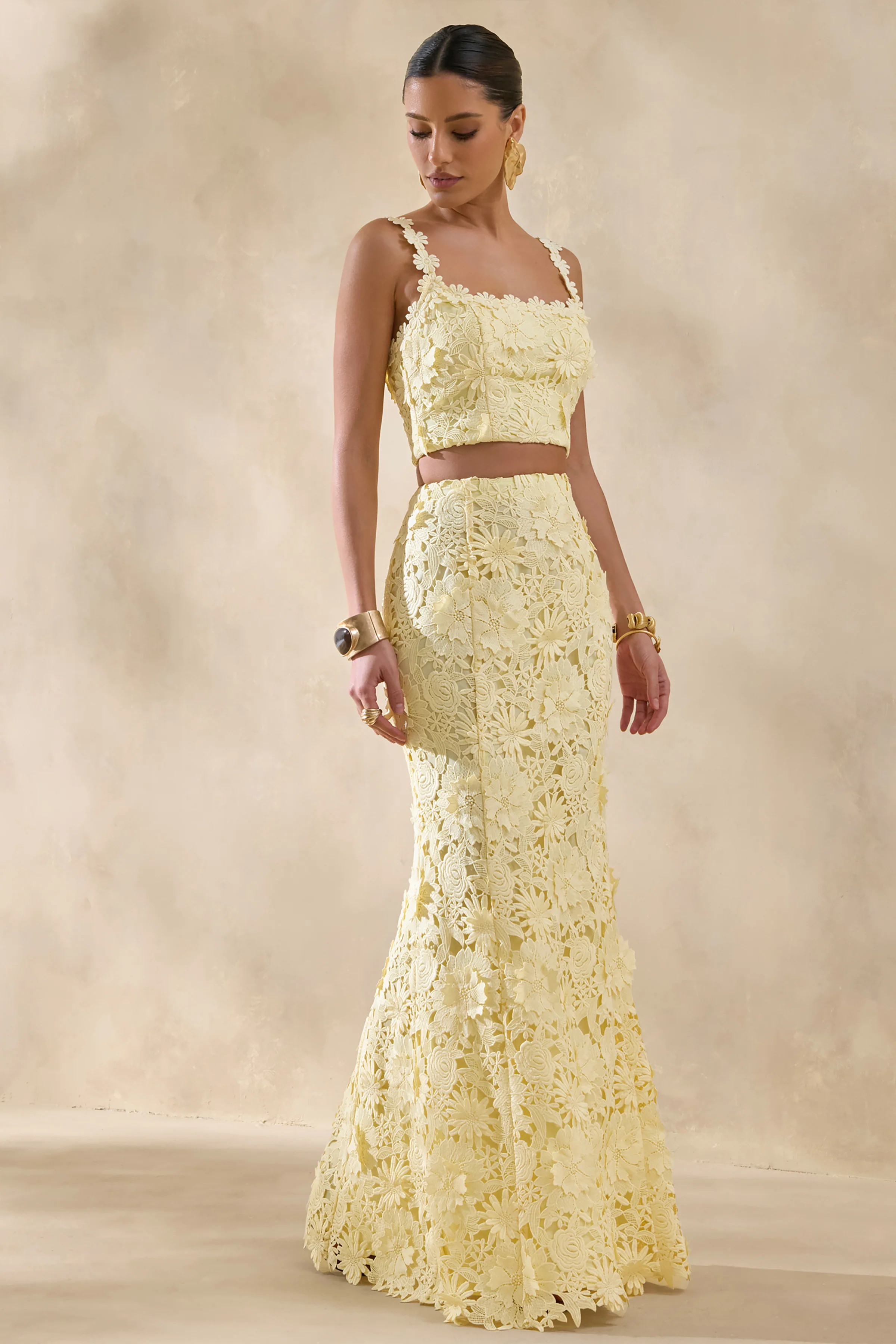 Esmara | Jupe longue citron en dentelle