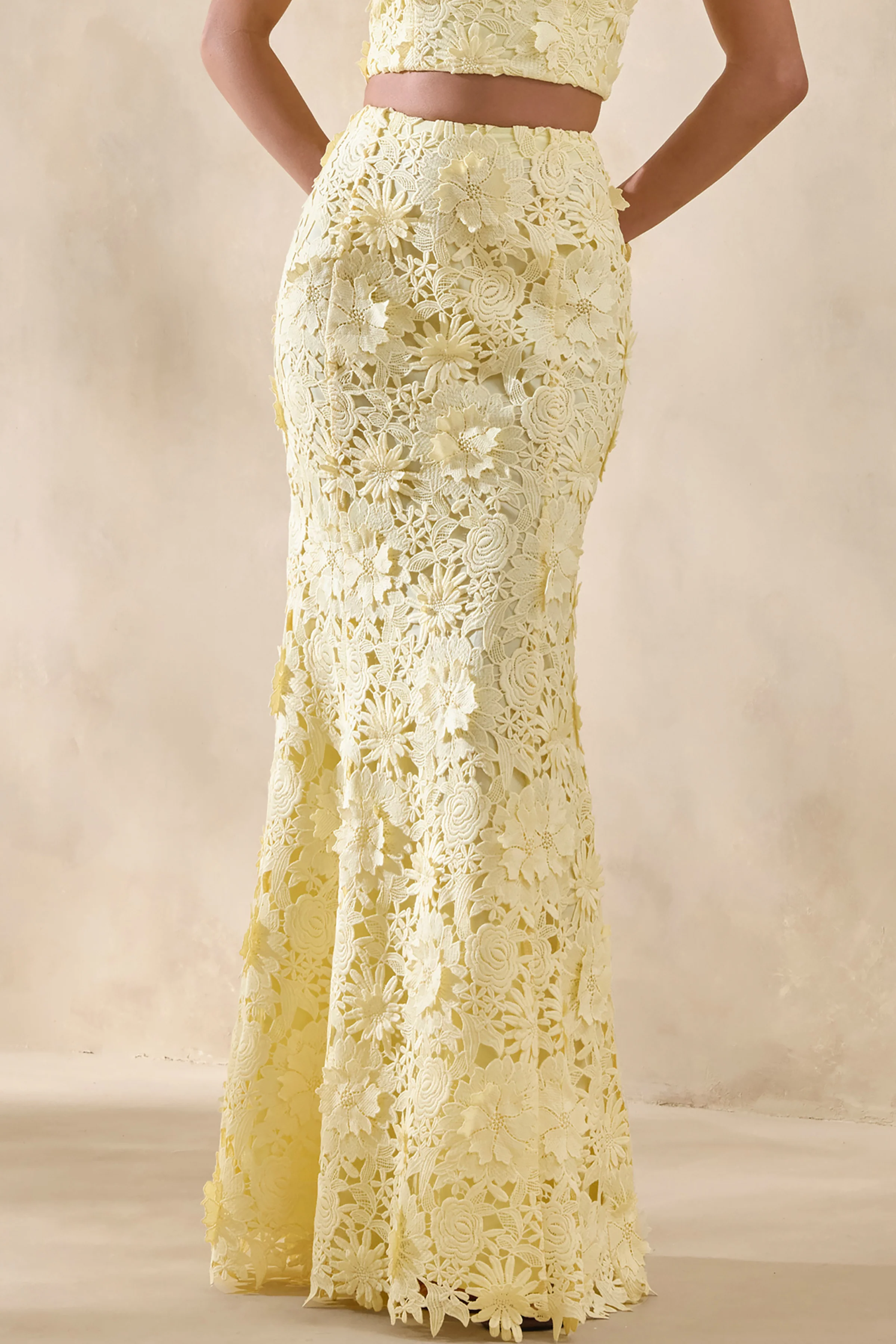 Esmara | Jupe longue citron en dentelle - Image 2