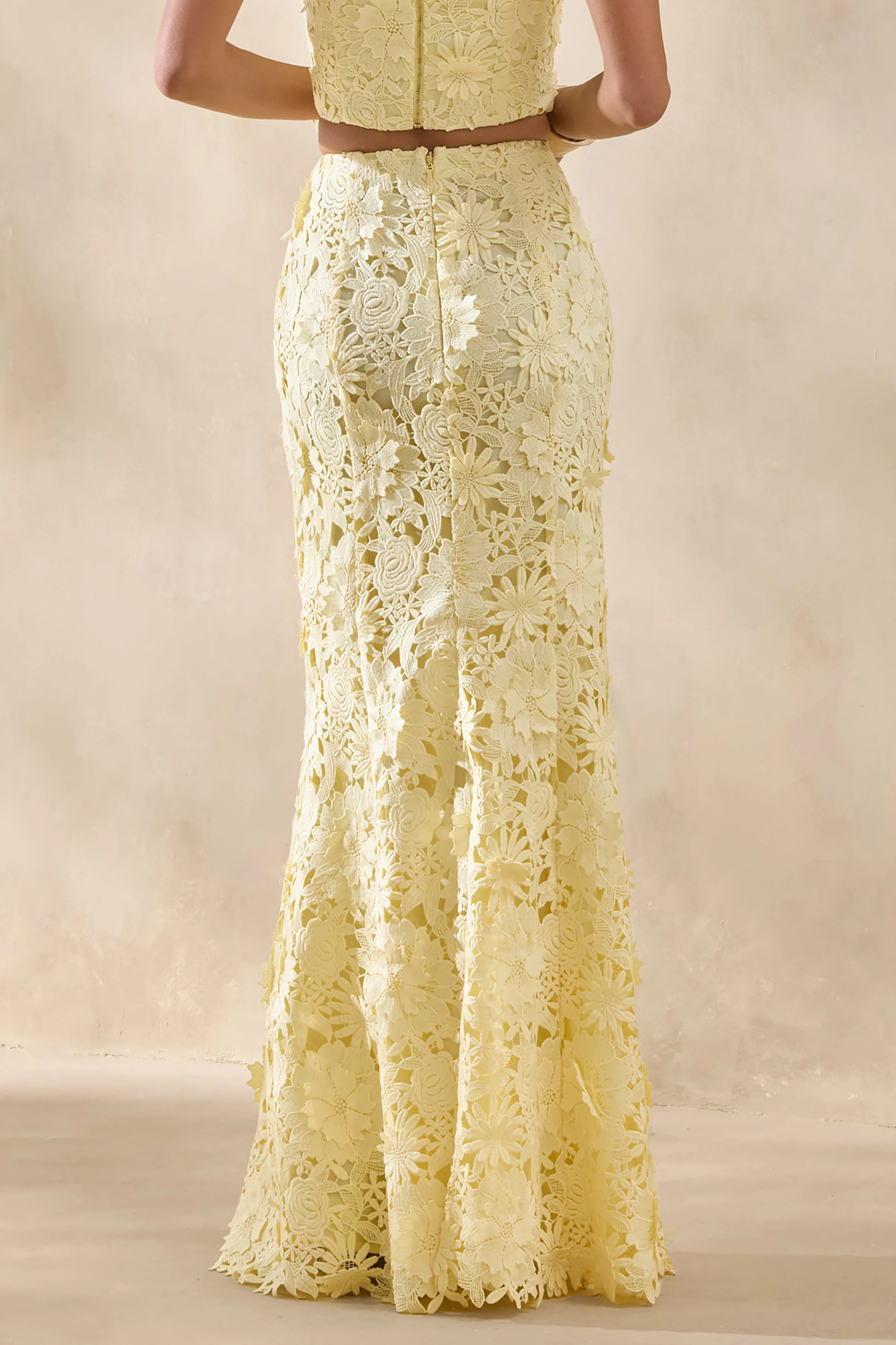 Esmara | Jupe longue citron en dentelle - Image 3