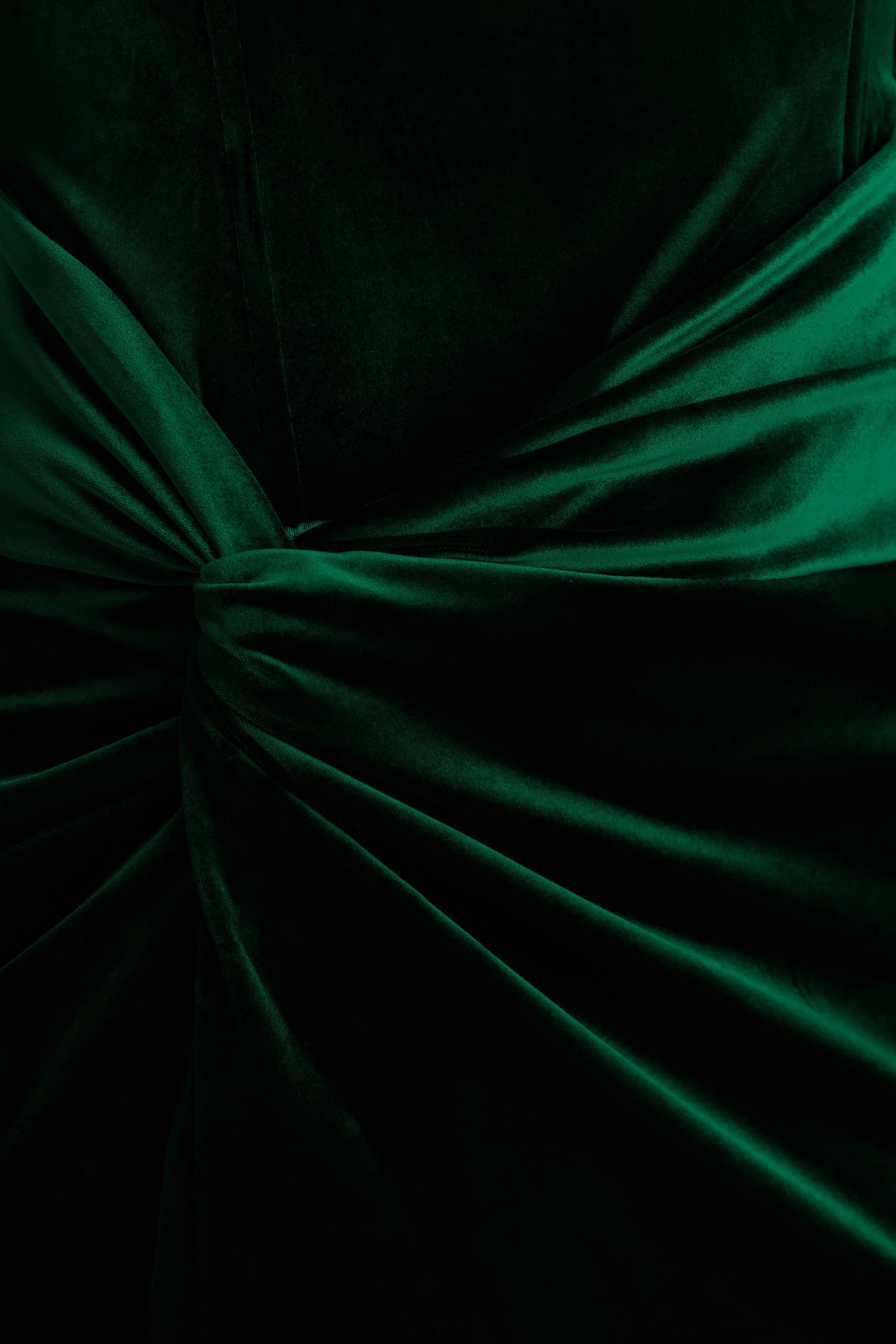 Fay | Robe longue verte en velours à nœud et manches longues avec corset - Image 6