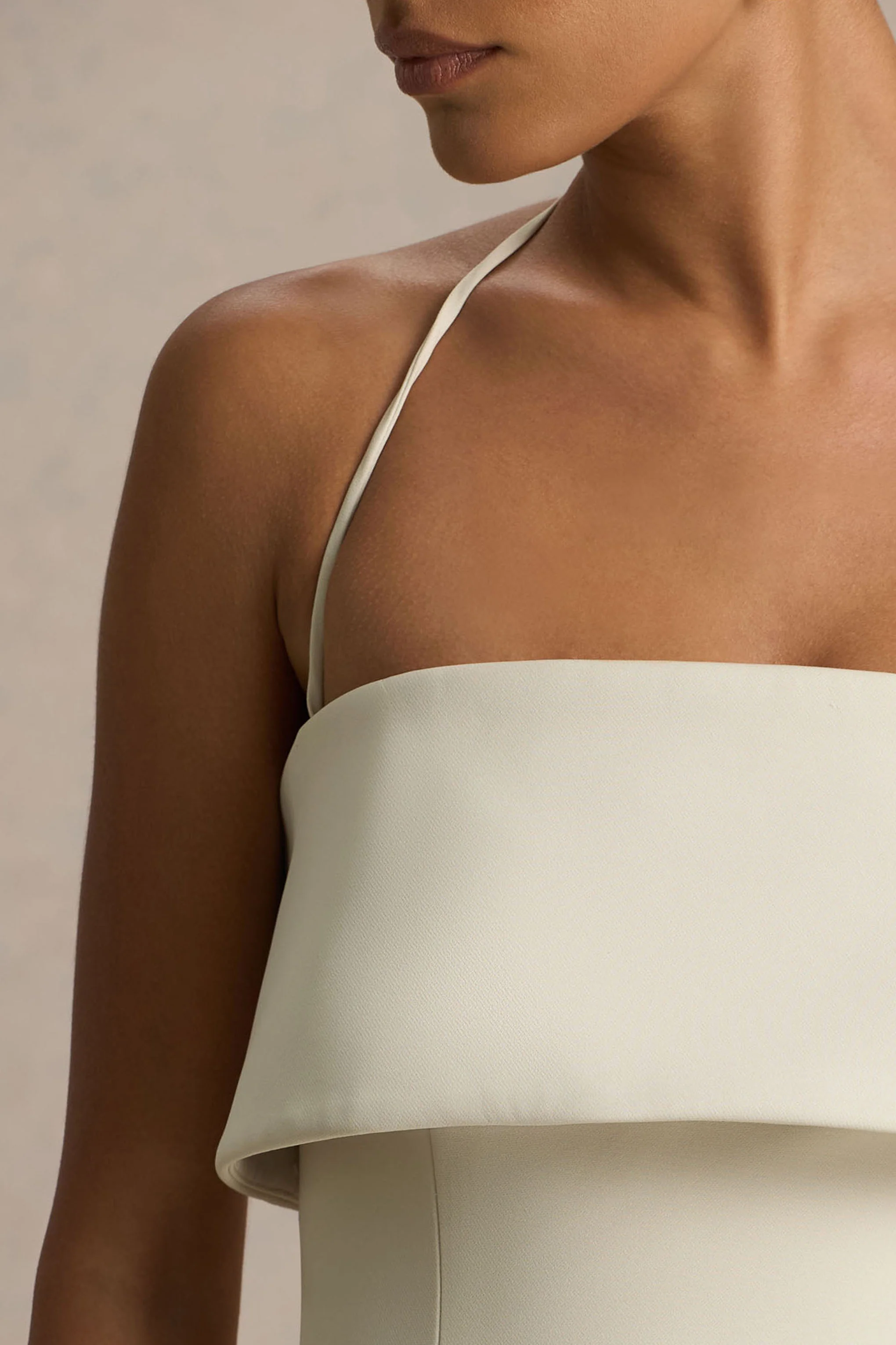 Nelly | Mini-robe nude à col bandeau - Image 3