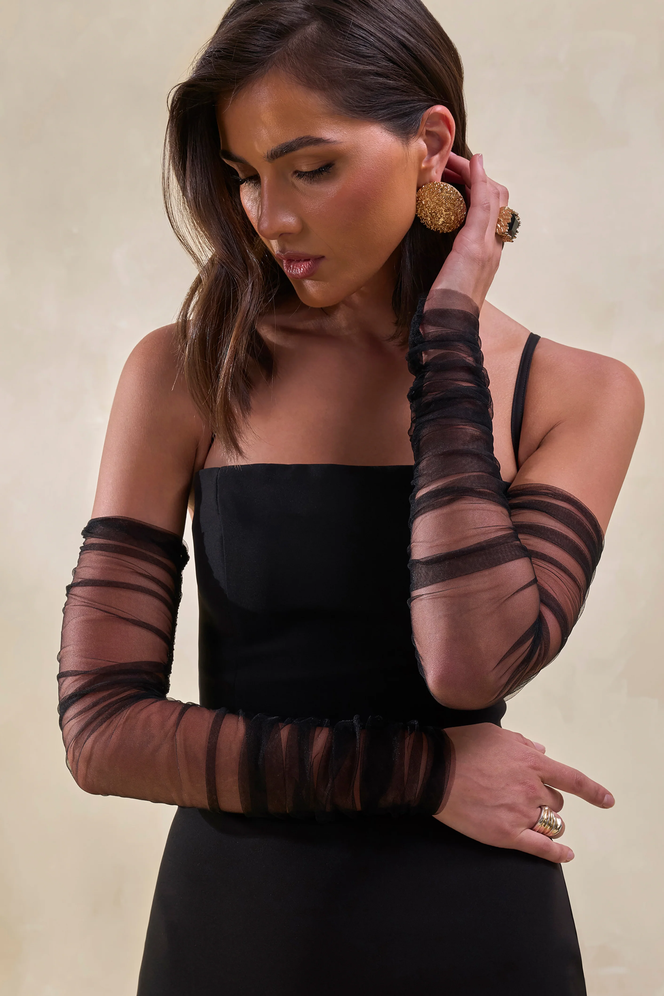 Zavira | Manches longues en mesh noir - Image 2